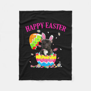 French Bulldog Egg Easter Day Dog Dad Dog Mum Fleece Blanket
