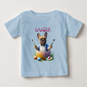French Bulldog Egg Easter French Bulldog Baby T-Shirt