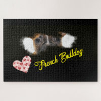 French Bulldog Eyes Solid Colour 1000 piece Jigsaw