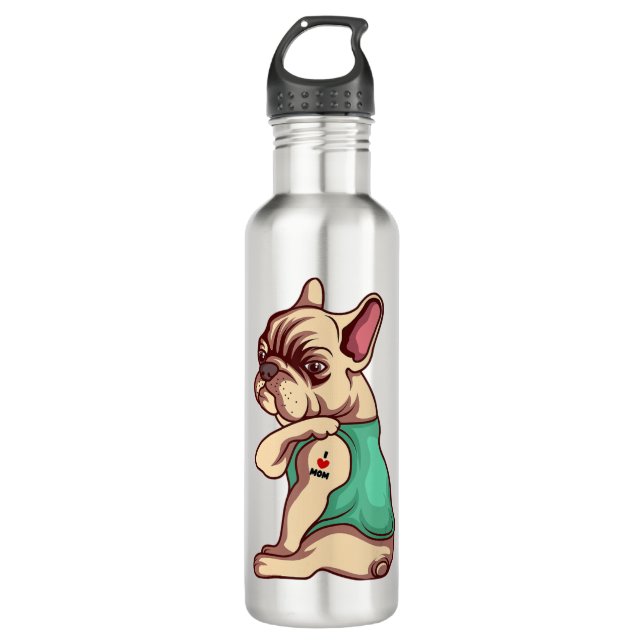 French Bulldog Face Water Bottle Gifts  (Front)