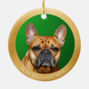 French Bulldog Fawn Angel Personalised Ceramic Ornament