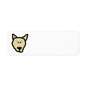 French Bulldog Fawn Head Cartoon Return Address Label