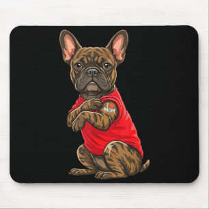 French bulldog featuring tattooed french bulldog mouse pad