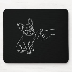 French Bulldog Fist Bump Frenchie Artwork Mouse Pad