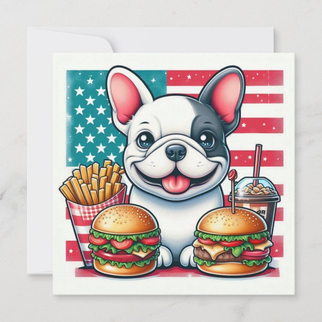French Bulldog Flat Card (Front)