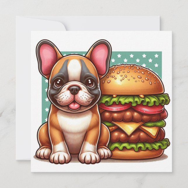 French Bulldog Flat Card (Front)