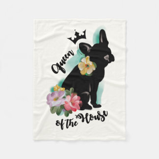 French Bulldog fleece blanket | Queen of the house