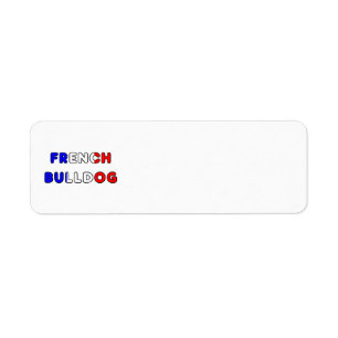french bulldog flg in name return address label