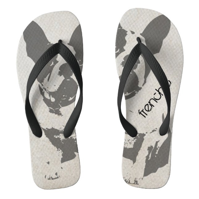 French Bulldog Flip Flops (Footbed)