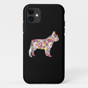French Bulldog Flower Pattern Frenchie Bulldogs iPhone 11 Case