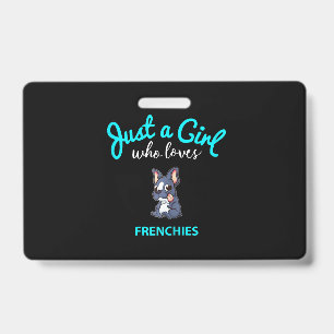 French Bulldog For Girls Kids French Bulldog ID Badge