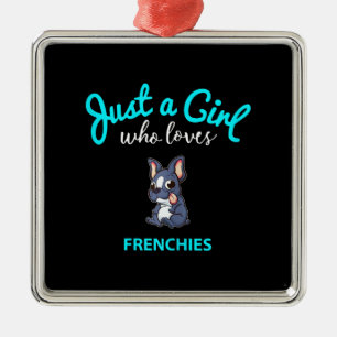 French Bulldog For Girls Kids French Bulldog Metal Ornament