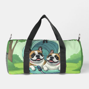 French Bulldog Französische Bulldogge Zwillinge Duffle Bag
