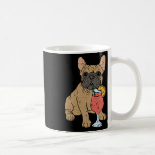 French Bulldog Frenchi Dog Drinking Juice  Coffee Mug