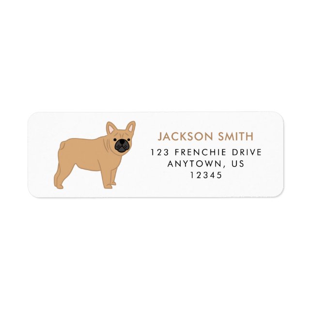 French Bulldog Frenchie Address Label Return Address Label (Front)