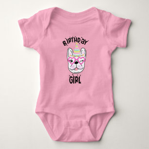 French Bulldog Frenchie Birthday Party Theme  Baby Bodysuit