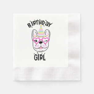 French Bulldog Frenchie Birthday Party Theme Napkin