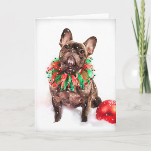 French Bulldog Frenchie Christmas Card