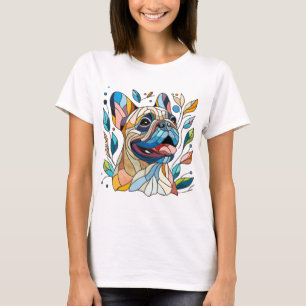 French Bulldog -Frenchie - colourful mosaic T-Shirt