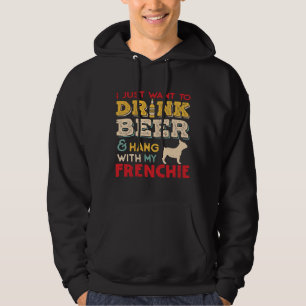 French Bulldog Frenchie Dog Dad Beer Lover Hoodie