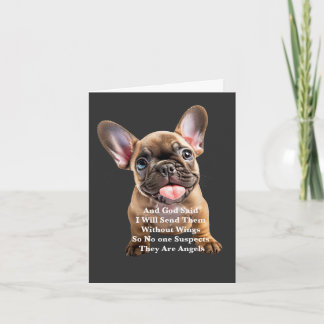 French Bulldog Frenchie dog God Said quote Wings Card