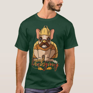 French Bulldog Frenchie Dog Greets Happy Thanksgiv T-Shirt