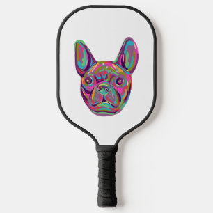 French Bulldog Frenchie head Pop art style Pickleball Paddle