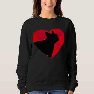 French Bulldog Frenchie Heart Valentine s Day Sweatshirt