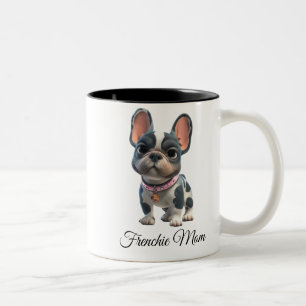 French Bulldog Frenchie Mom Two-Tone Coffee Mug