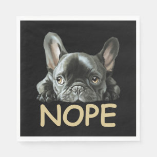 French Bulldog Frenchie Nope Gifts Napkin