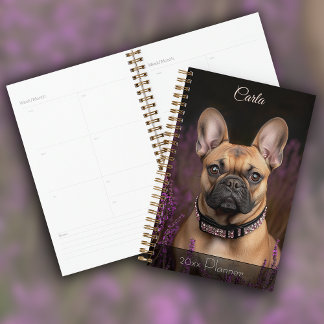French Bulldog Frenchie Portrait Personalised Planner