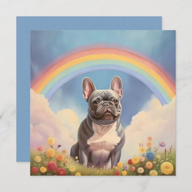 French Bulldog Frenchie Rainbow Bridge Custom Name (Front/Back)