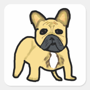 French Bulldog Frenchie Square Sticker