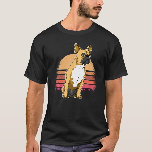 French Bulldog Frenchie Sunset  58 T-Shirt (Front)