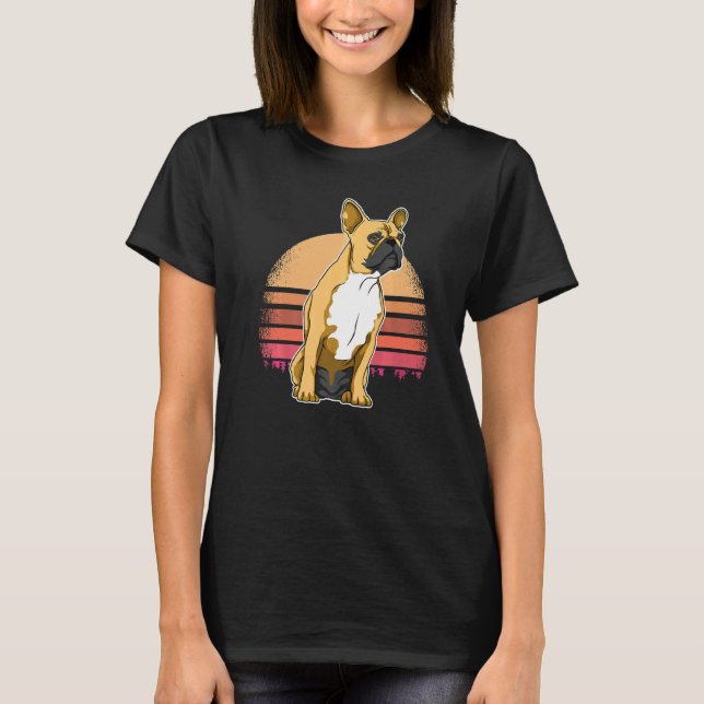 French Bulldog Frenchie Sunset  58 T-Shirt (Front)