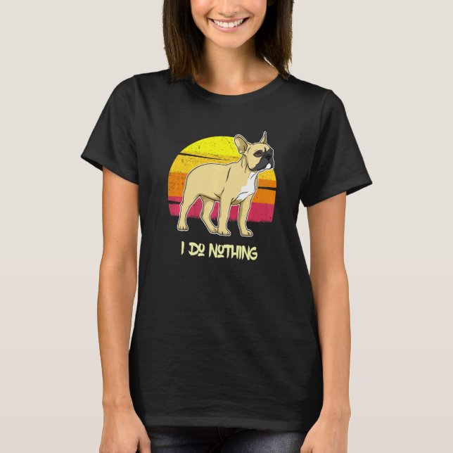French Bulldog Frenchie Sunset  84 T-Shirt (Front)