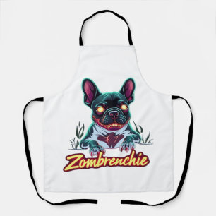 French Bulldog Frenchie Zombie Dog Halloween Essen Apron