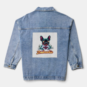 French Bulldog Frenchie Zombie Dog Halloween Essen Denim Jacket