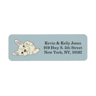 French bulldog friends return address label