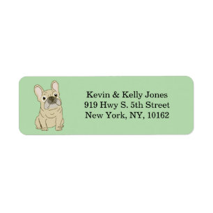 French bulldog friends return address label