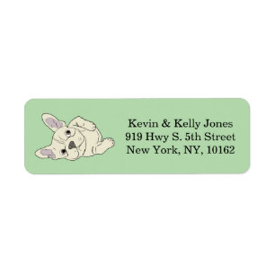 French bulldog friends return address label