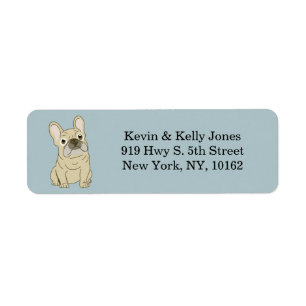 French bulldog friends return address label