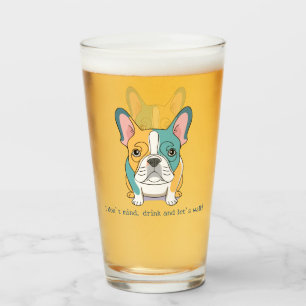 French Bulldog fun Glass