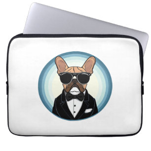 French Bulldog Funny Cute Art Laptop Sleeve