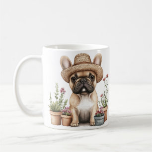 French Bulldog Gardening Flower Pots Coffee Mug