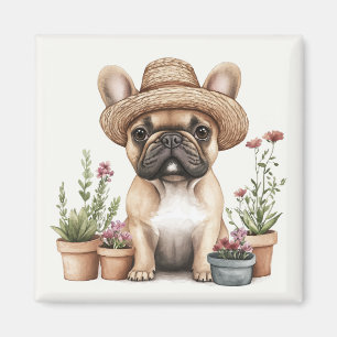 French Bulldog Gardening Flower Pots Magnet