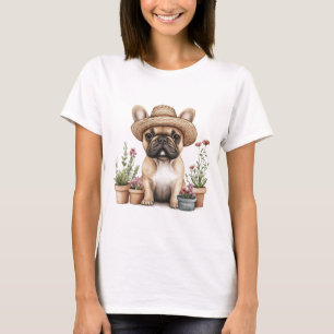 French Bulldog Gardening Flower Pots T-Shirt
