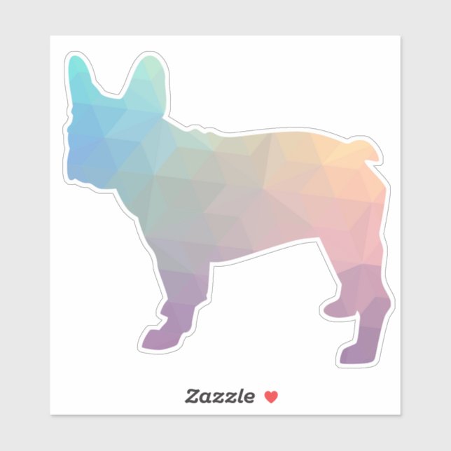 French Bulldog Geometric Pattern Silhouette (Sheet)
