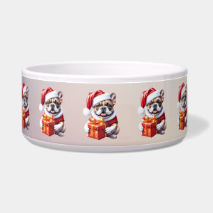 French Bulldog Geschenk mit Schleife Christmas