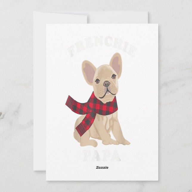 French Bulldog Gift For Family Matching Christmas Holiday Card (Back)